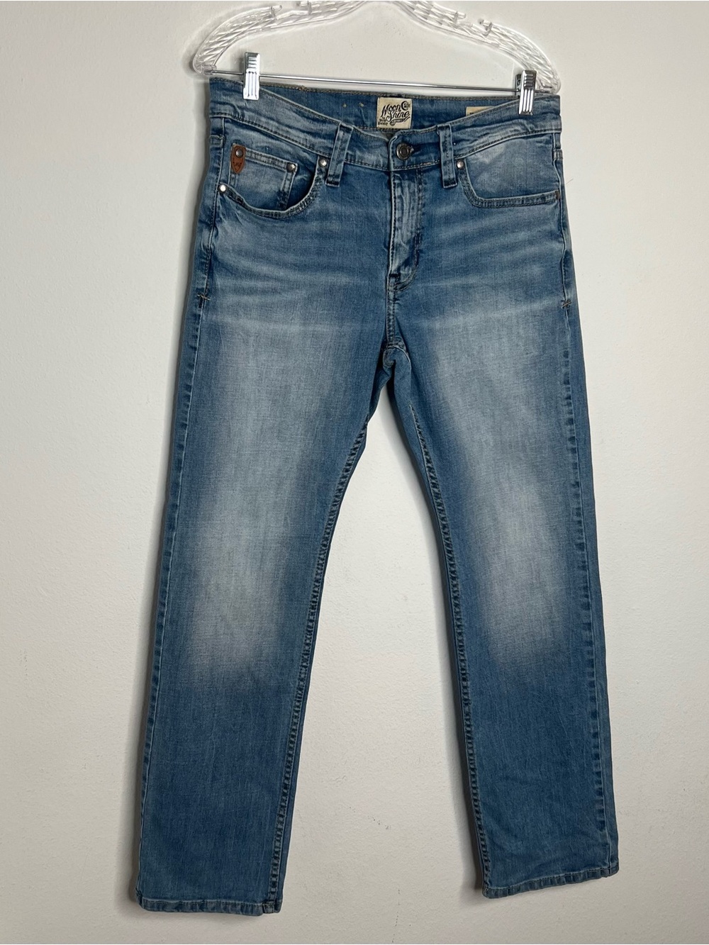 Moon shine Spirit Jeans Mens 30x32 Slim Straight 120 Proof Blue Denim